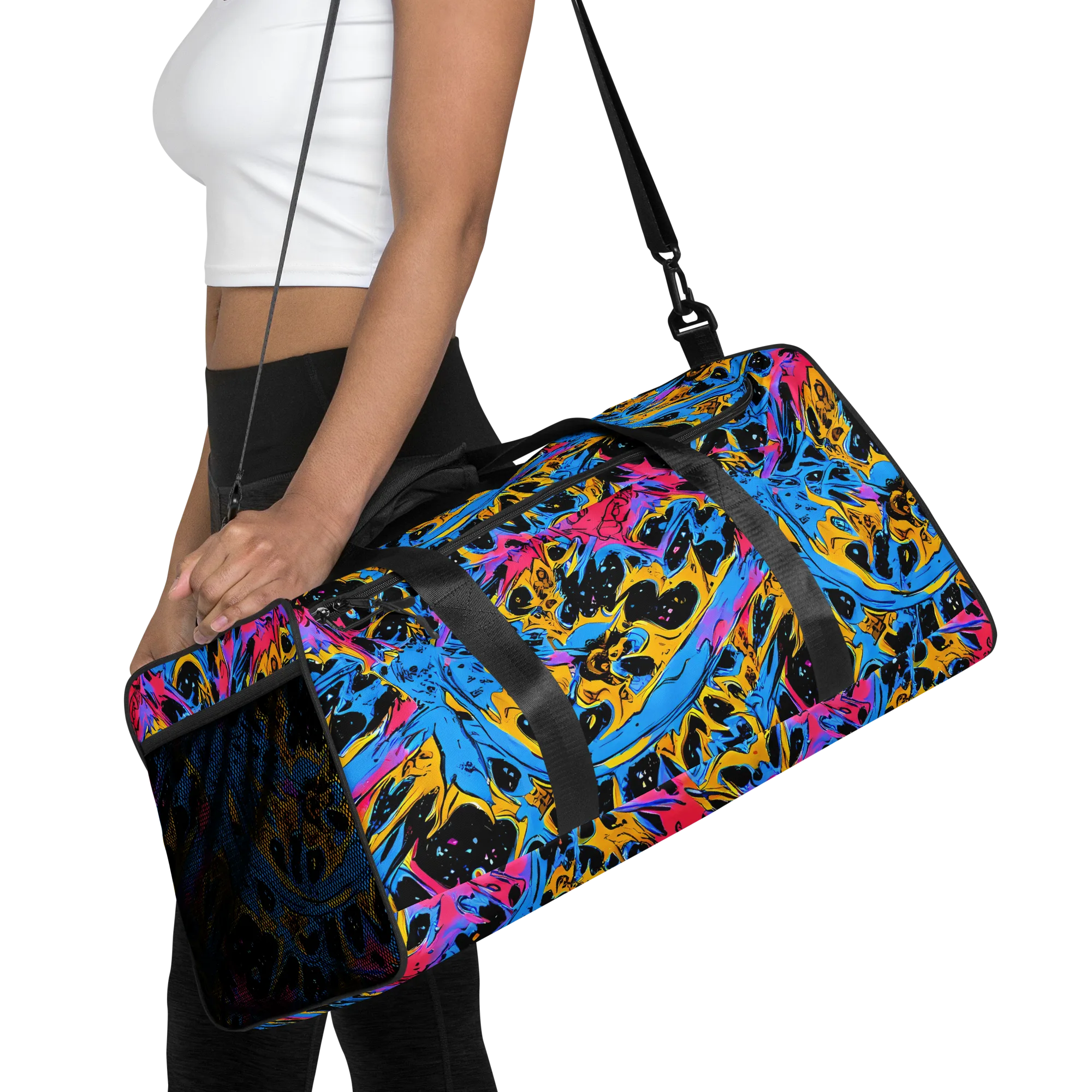 Electric Inkstorm on Duffle Bag — Front