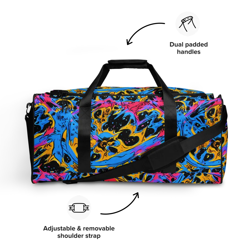 Electric Inkstorm on Duffle Bag — Front