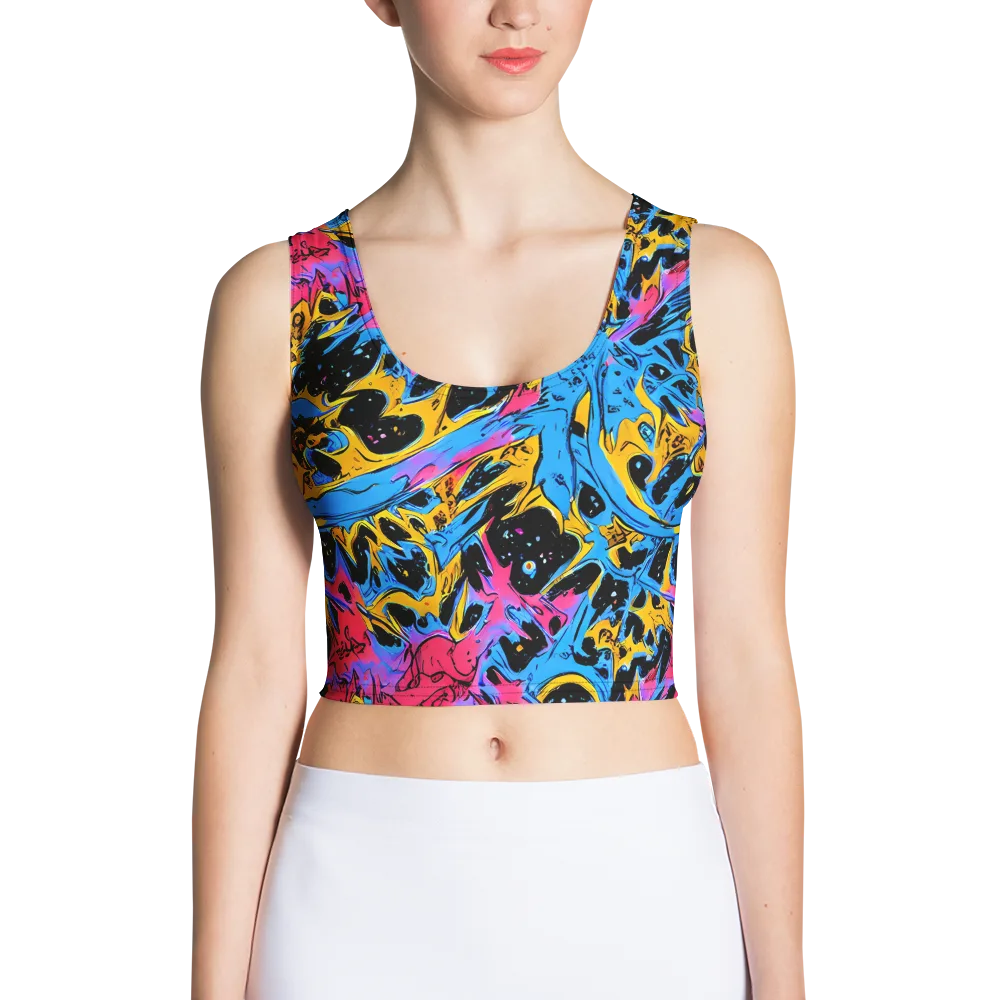 Electric Inkstorm on Crop Top — Front
