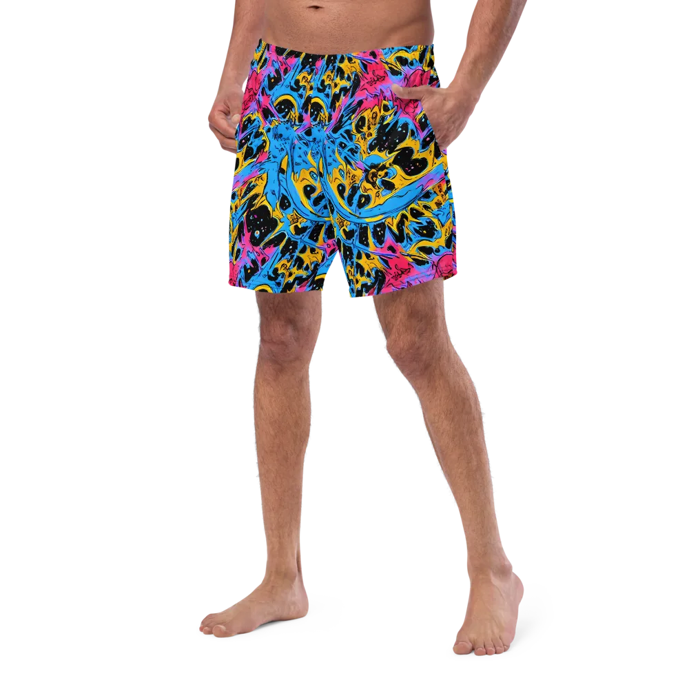 Electric Inkstorm on Swim Trunks — Left Front