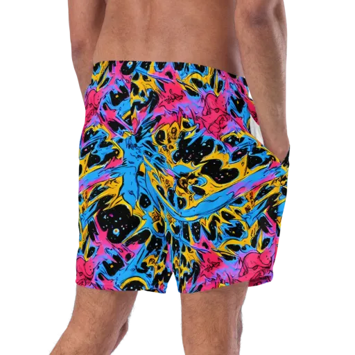 Electric Inkstorm on a Swim Trunks