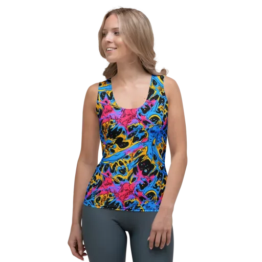 Electric Inkstorm on a Women's Tank Top