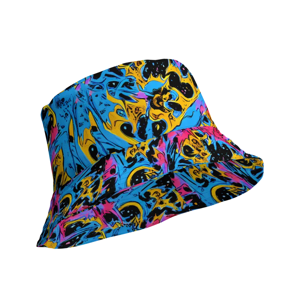 Electric Inkstorm on Reversible Bucket Hat — Product details Outside