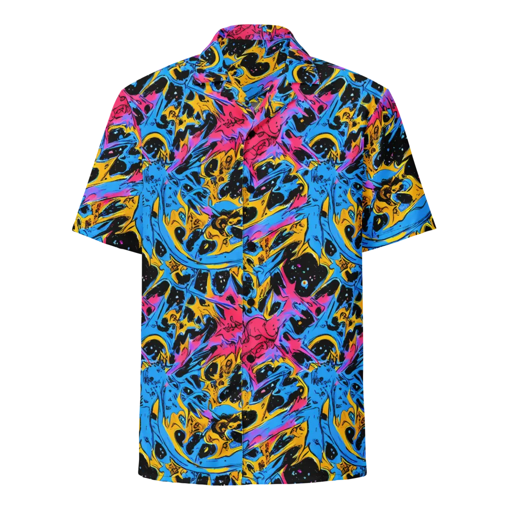 Electric Inkstorm on Button Shirt — Front