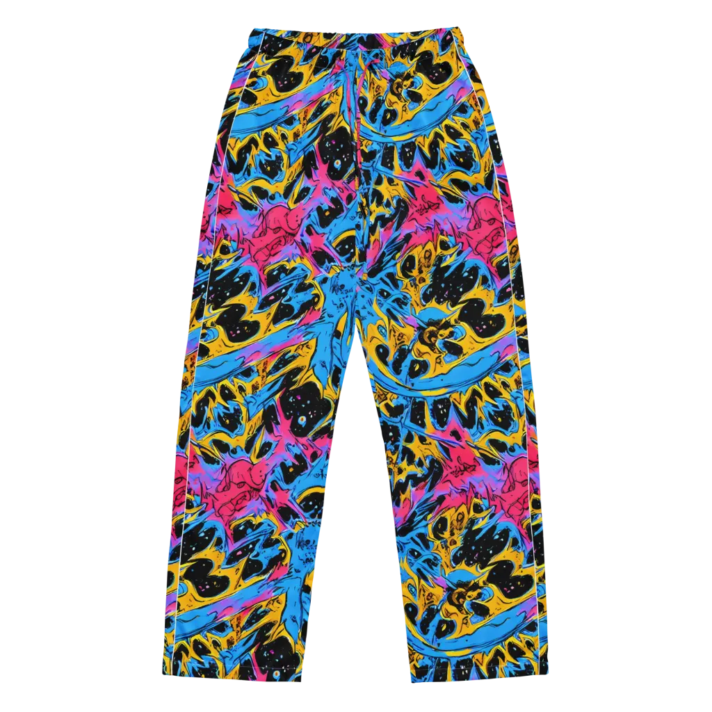 Electric Inkstorm on Women's Pajama Pants — Front