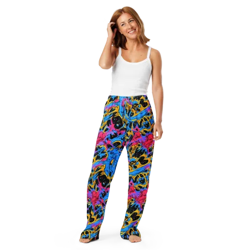 Electric Inkstorm on a Women's Pajama Pants