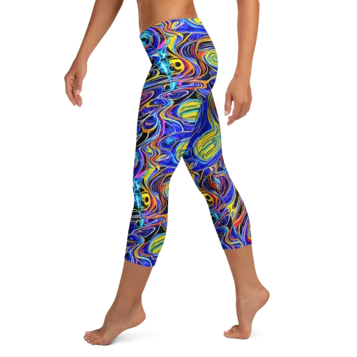 Sonic Saffron on a Capri Leggings