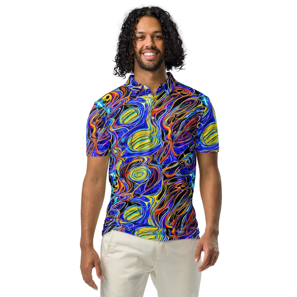 Sonic Saffron on Men's Slim Fit Polo Shirt — Front
