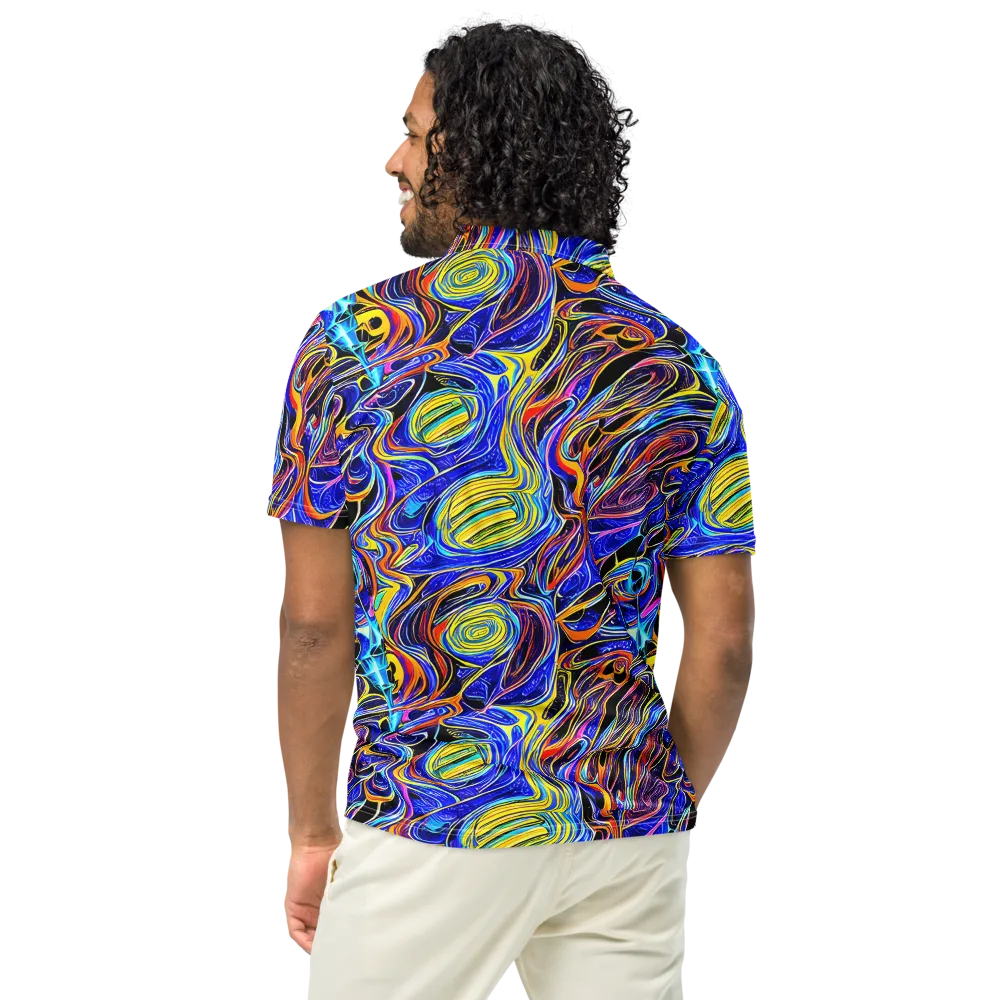 Sonic Saffron on Men's Slim Fit Polo Shirt — Back