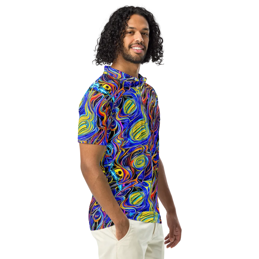 Sonic Saffron on Men's Slim Fit Polo Shirt — Right Front