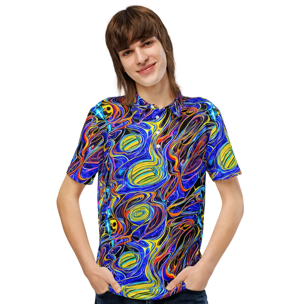 Sonic Saffron on Men's Slim Fit Polo Shirt — Front