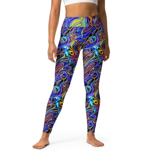 Sonic Saffron on a Yoga Leggings