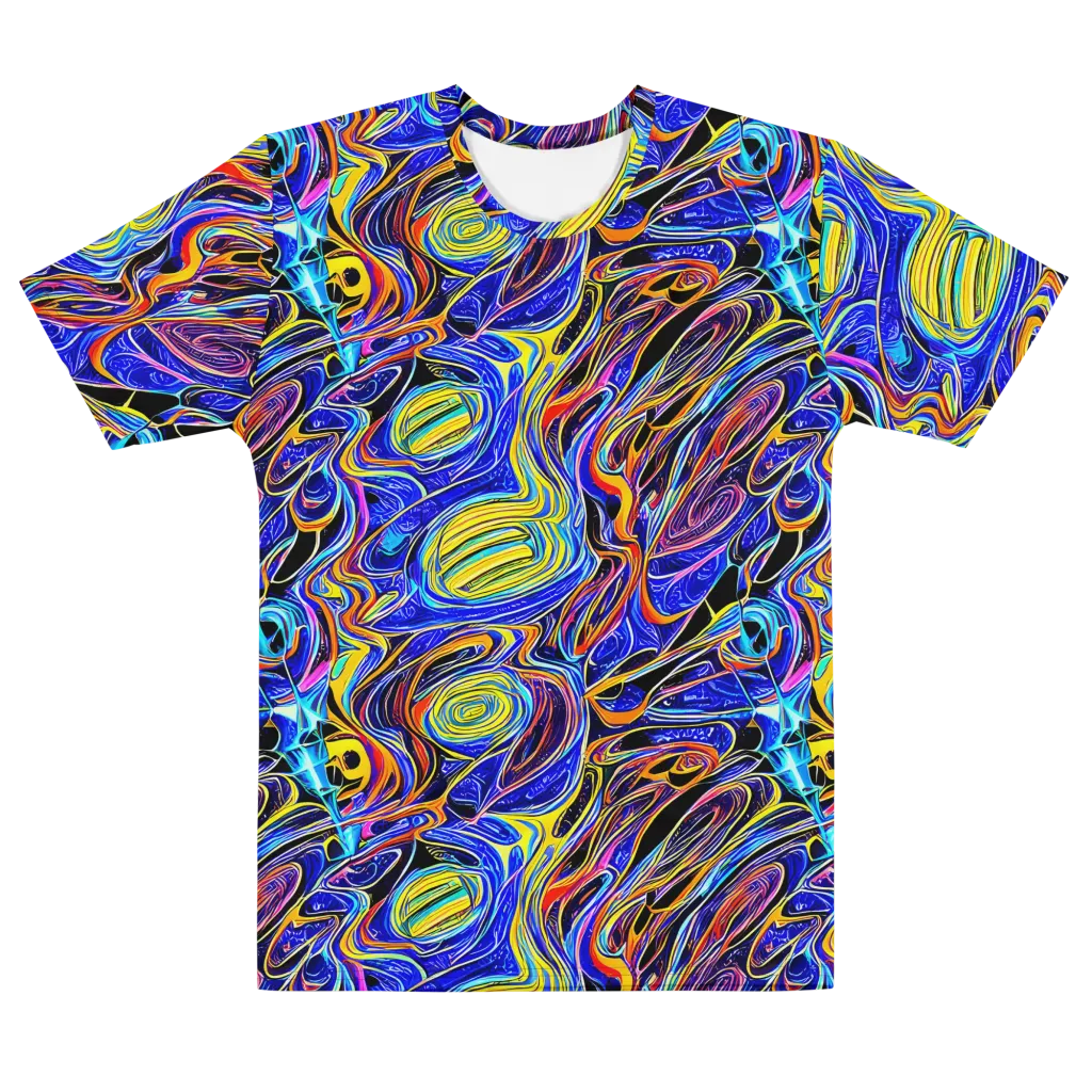 Sonic Saffron on Men's Cotton Crew Neck T-Shirt — Front