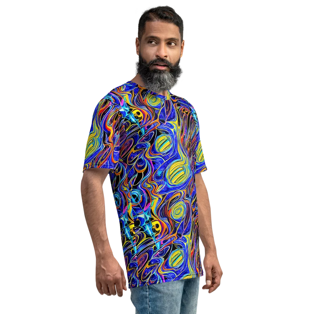 Sonic Saffron on Men's Crew Neck T-Shirt — Right