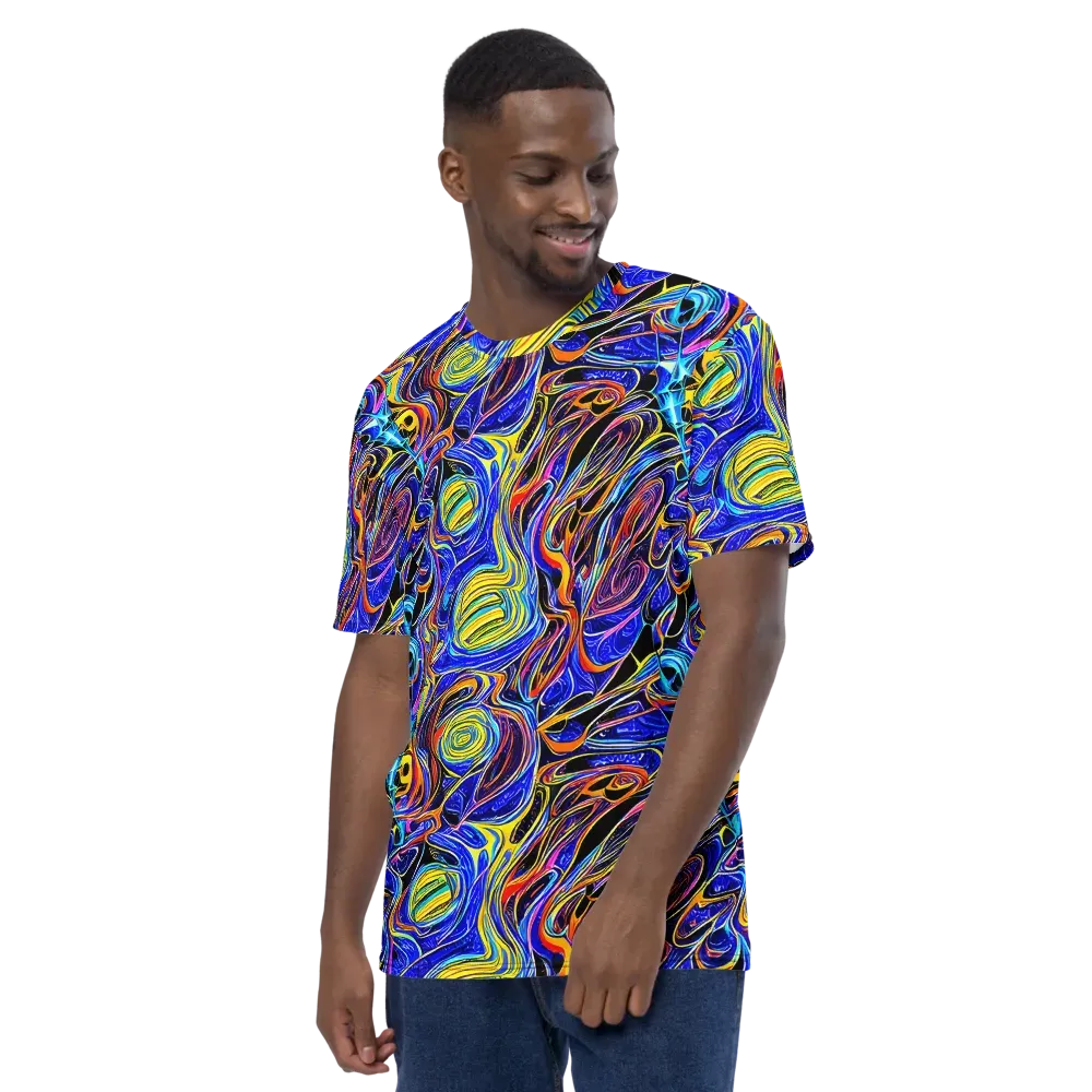Sonic Saffron on Men's Crew Neck T-Shirt — Left