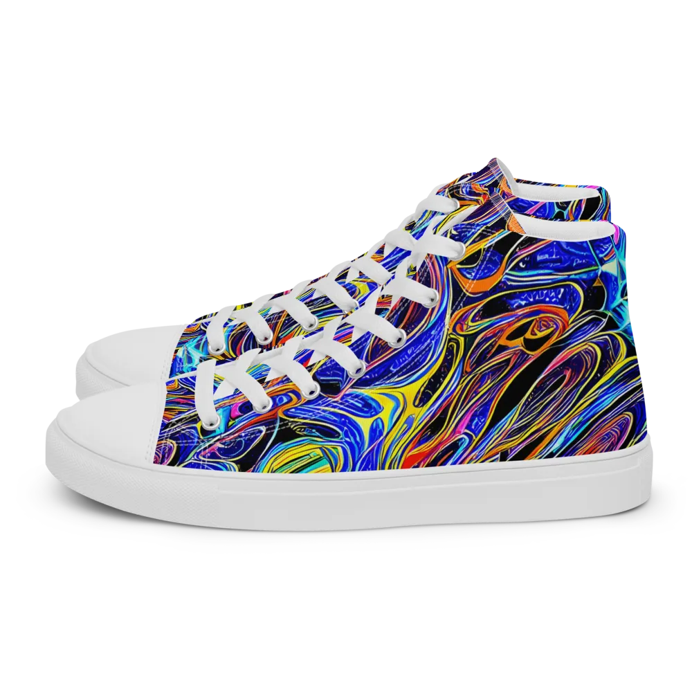 Sonic Saffron on Men's High Top Canvas Shoes — Left