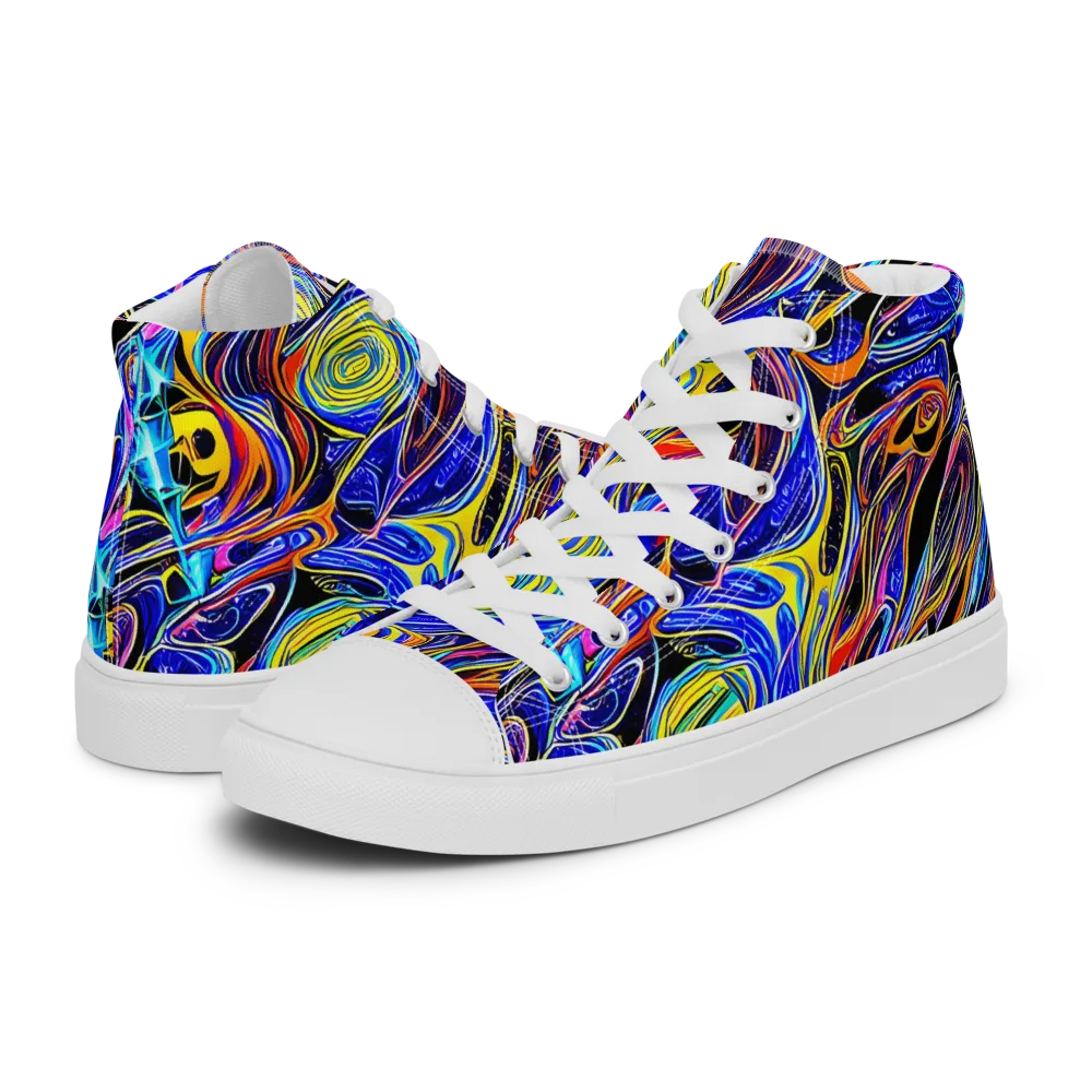 Sonic Saffron on Men's High Top Canvas Shoes — Left