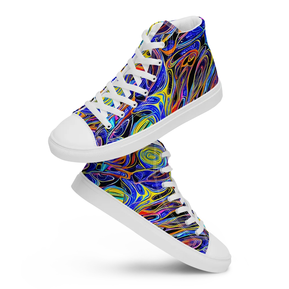 Sonic Saffron on Men's High Top Canvas Shoes — Front
