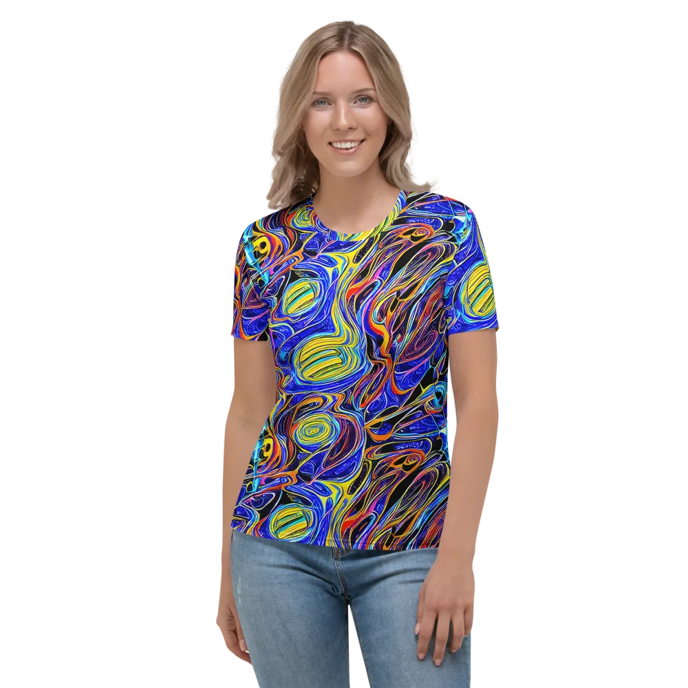 Sonic Saffron on Women's Crew Neck T-Shirt — Front