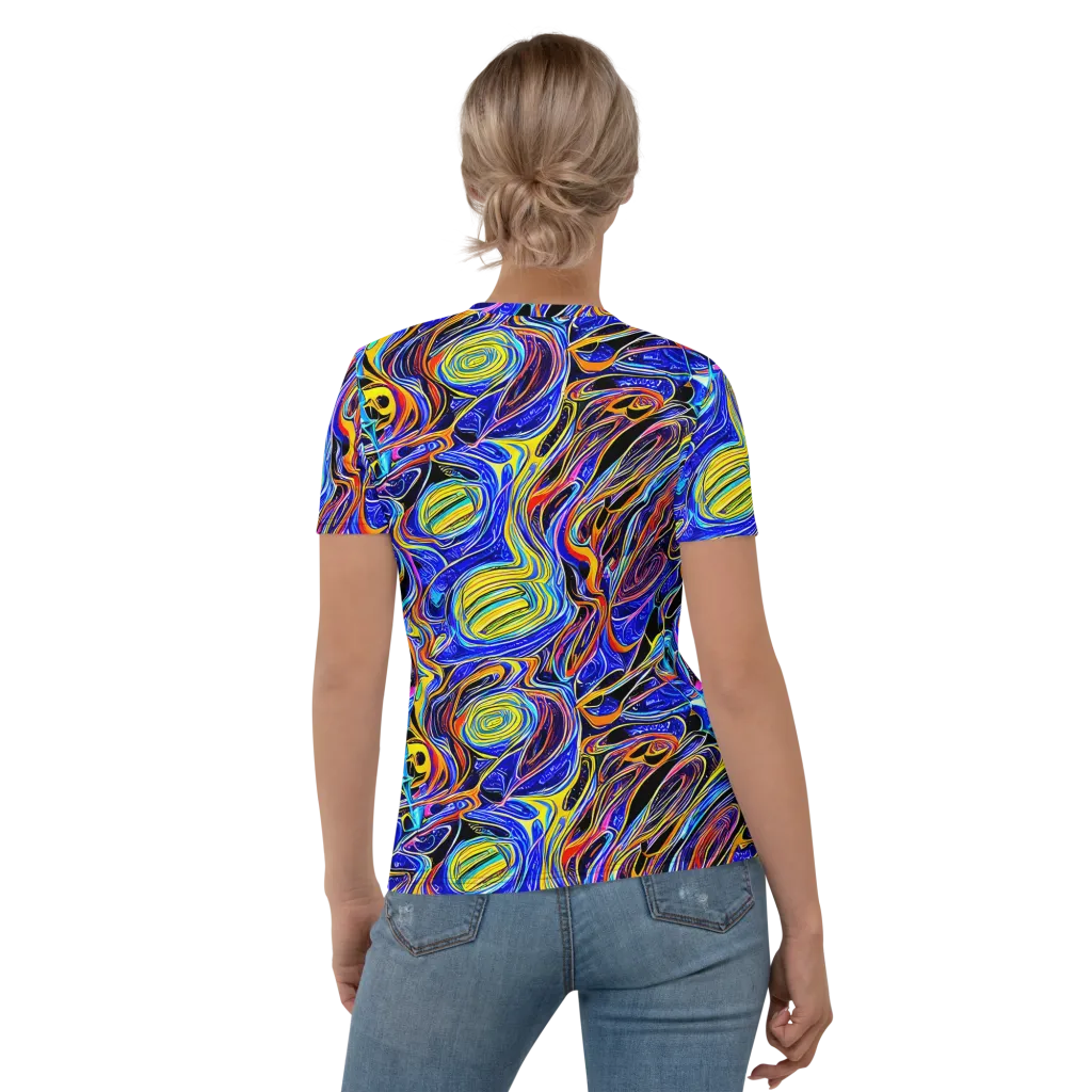 Sonic Saffron on Women's Crew Neck T-Shirt — Back