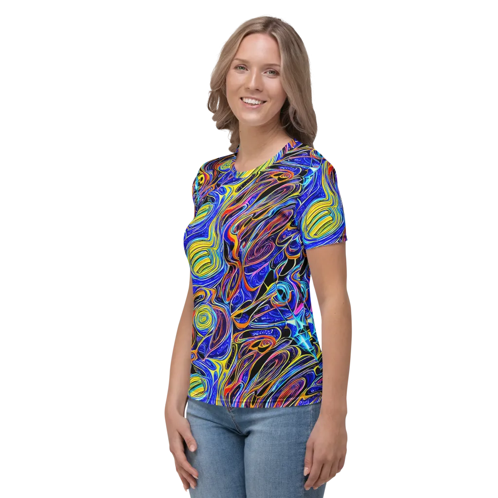 Sonic Saffron on Women's Crew Neck T-Shirt — Left