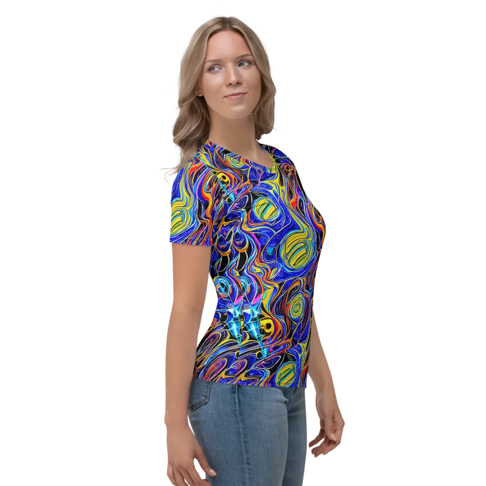 Sonic Saffron on Women's Crew Neck T-Shirt — Right