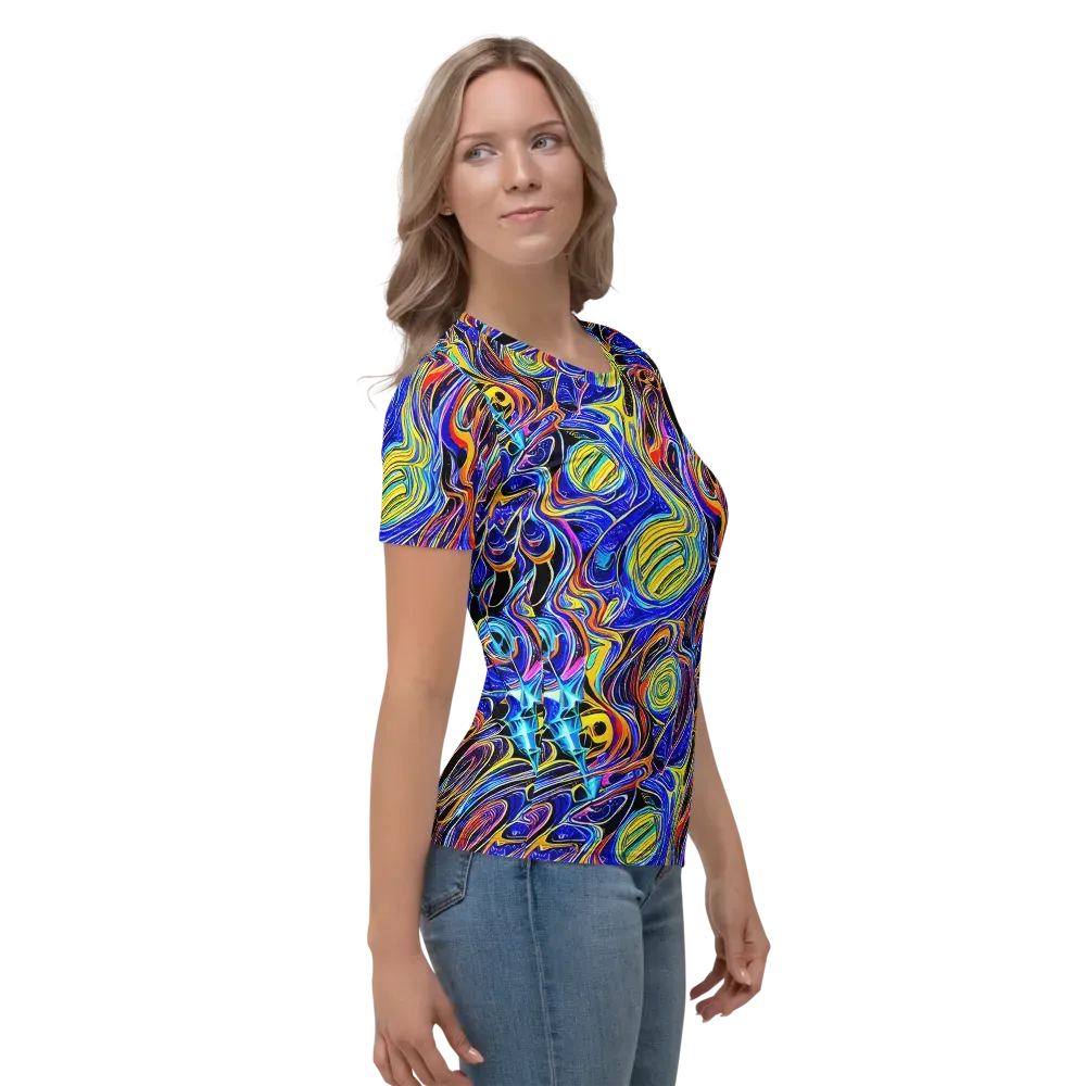 Sonic Saffron on Women's Crew Neck T-Shirt — Right