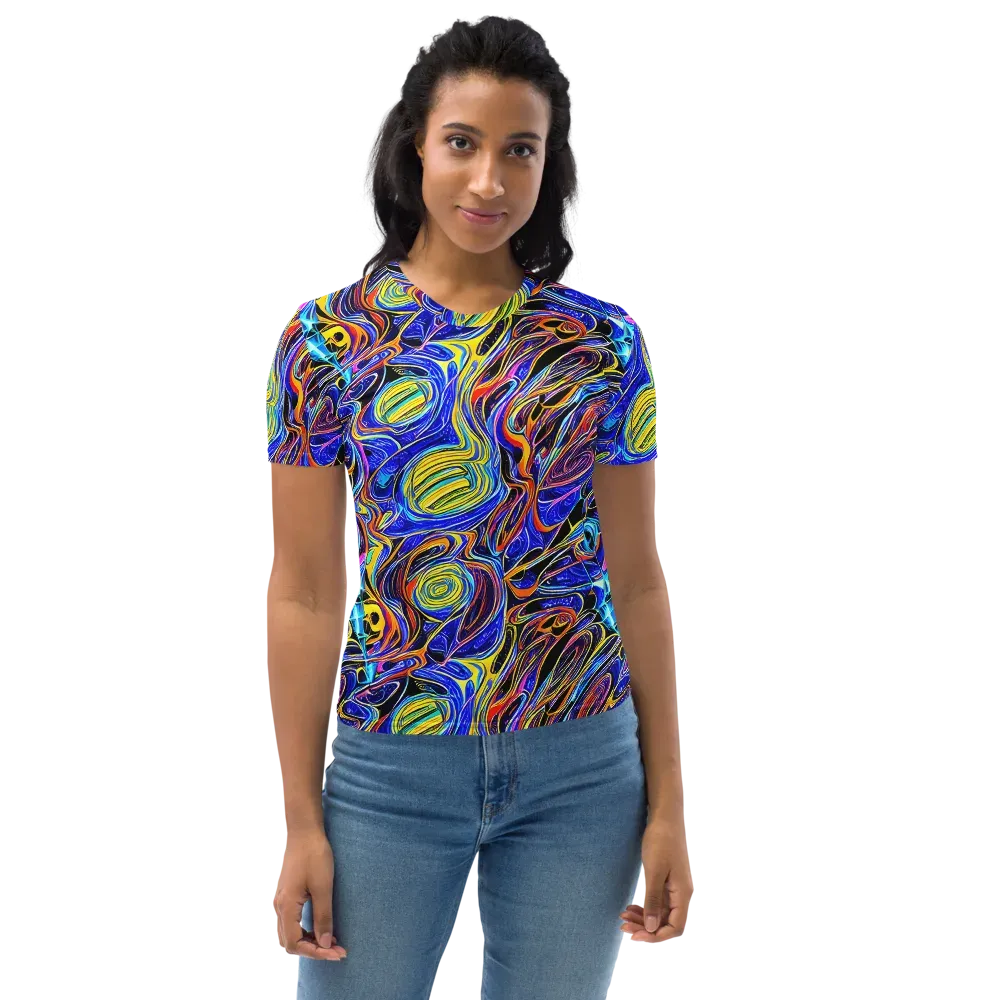 Sonic Saffron on Women's Crew Neck T-Shirt — Front