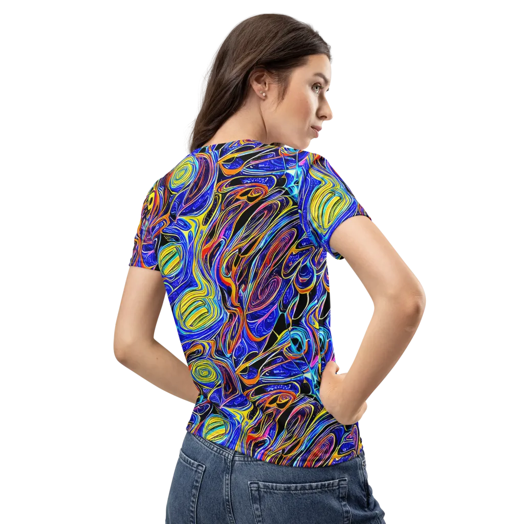 Sonic Saffron on Women's Crew Neck T-Shirt — Back