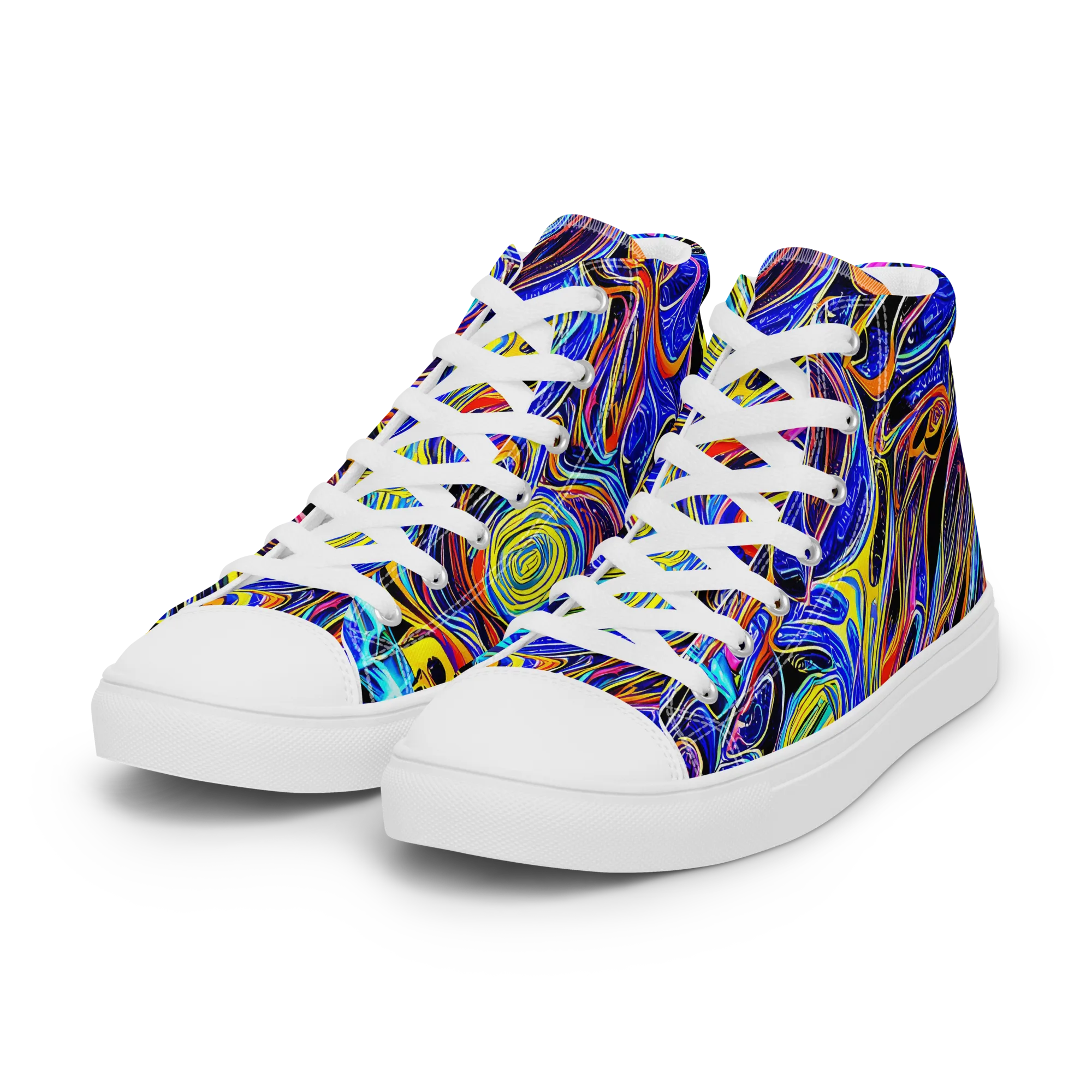 Sonic Saffron on Women's High Top Canvas Shoes — Left Front