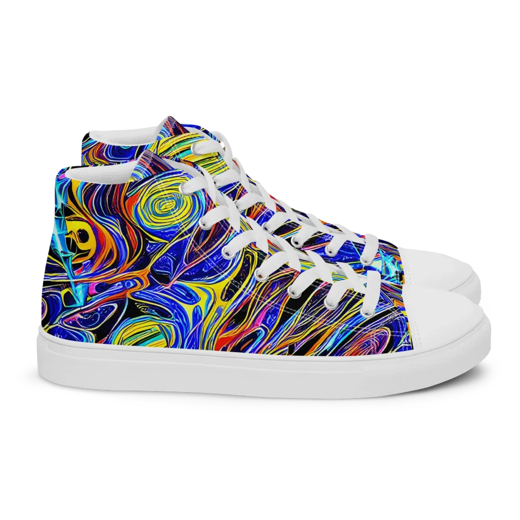 Sonic Saffron on Women's High Top Canvas Shoes — Right