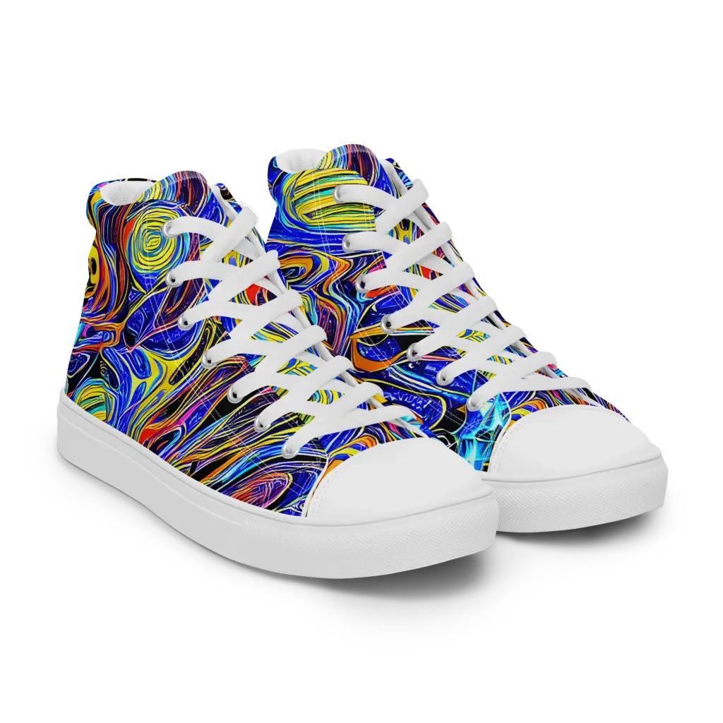 Sonic Saffron on Women's High Top Canvas Shoes — Right Front