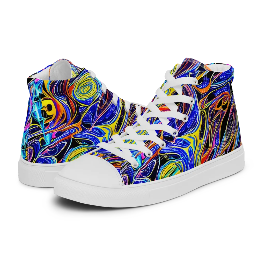 Sonic Saffron on Women's High Top Canvas Shoes — Left