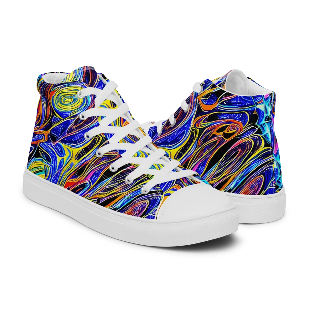 Sonic Saffron on Women's High Top Canvas Shoes — Right