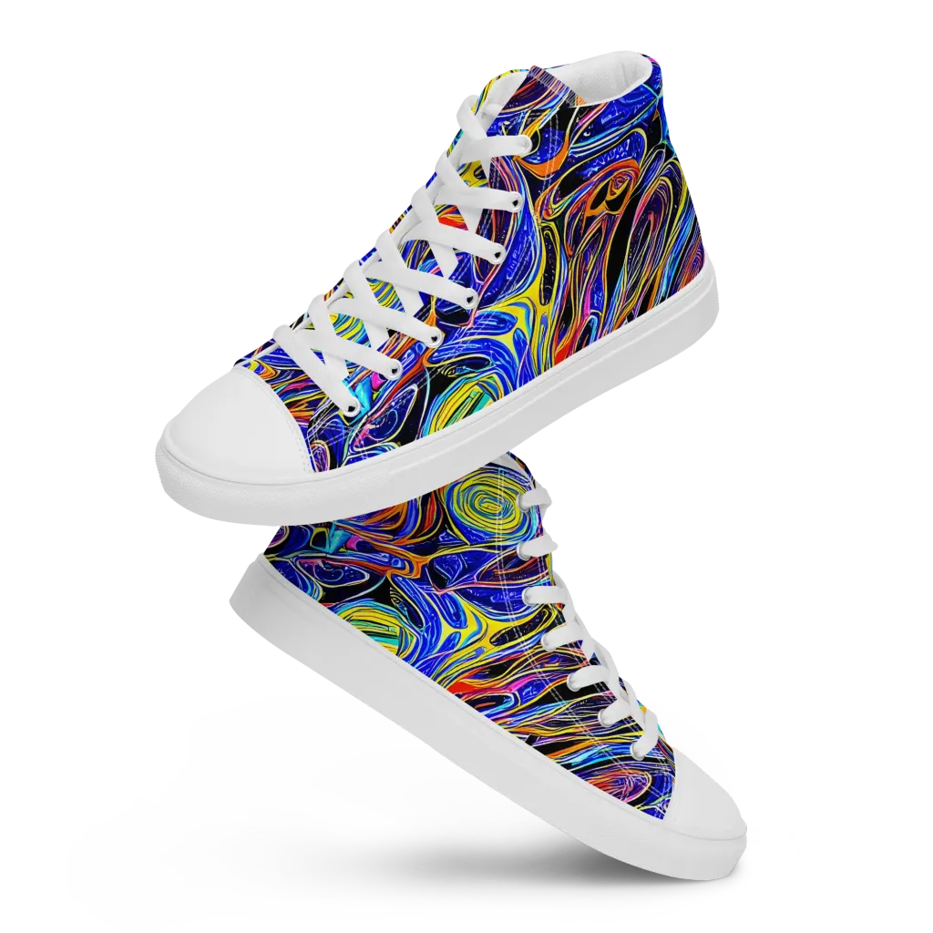 Sonic Saffron on Women's High Top Canvas Shoes — Front