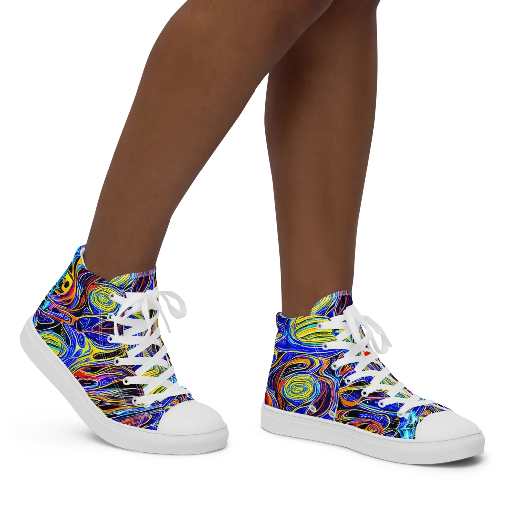 Sonic Saffron on Women's High Top Canvas Shoes — Right