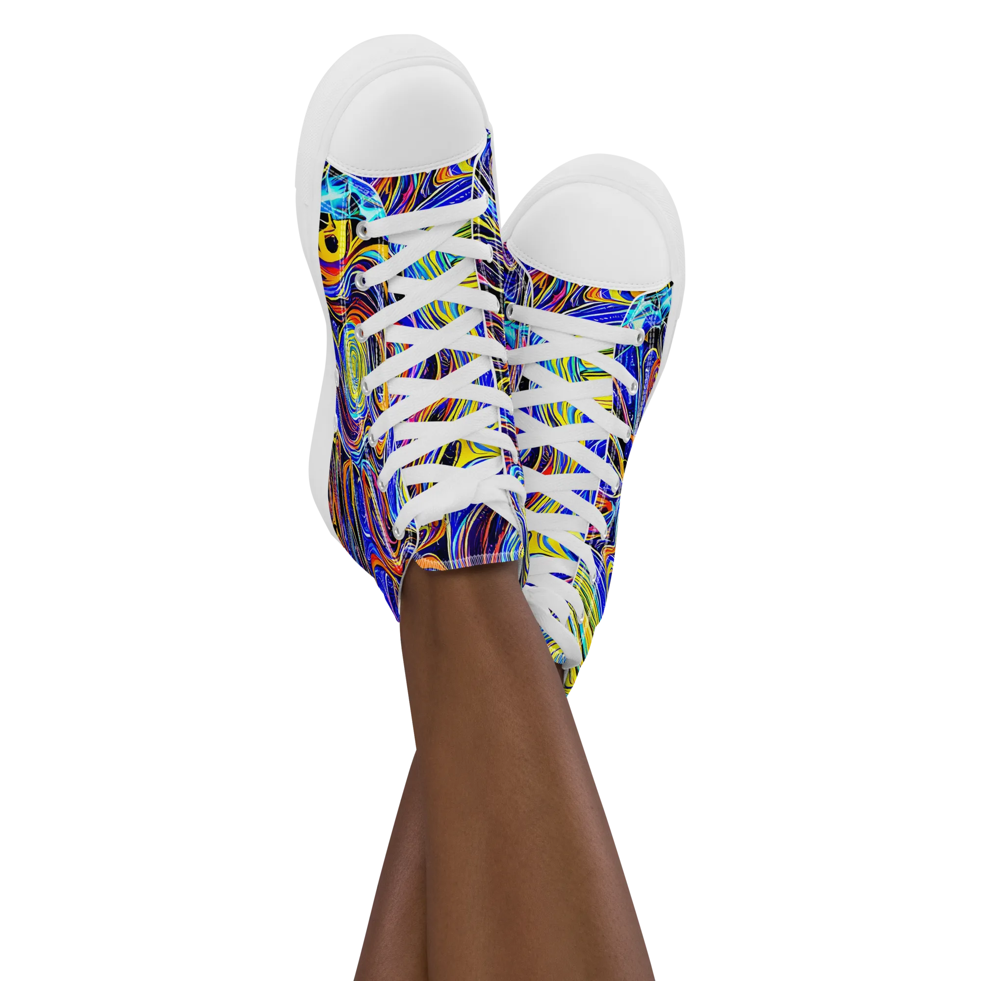 Sonic Saffron on Women's High Top Canvas Shoes — Front