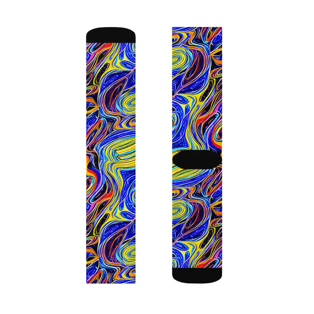 Sonic Saffron on Socks — Left Sock