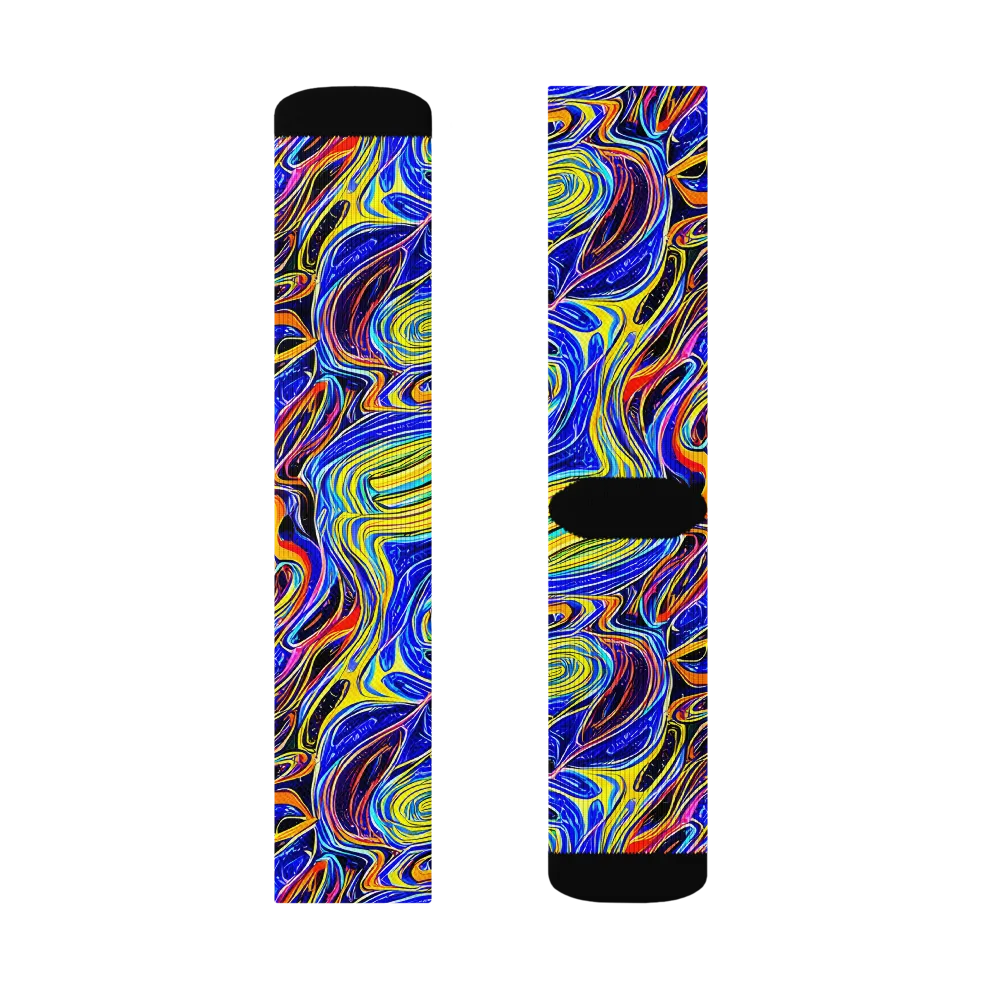 Sonic Saffron on Socks — Right Sock