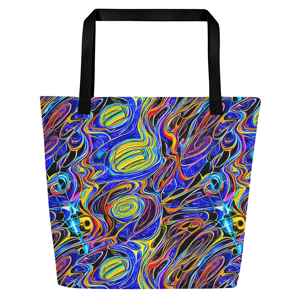 Sonic Saffron on Large Tote Bag W/ Pocket — Front