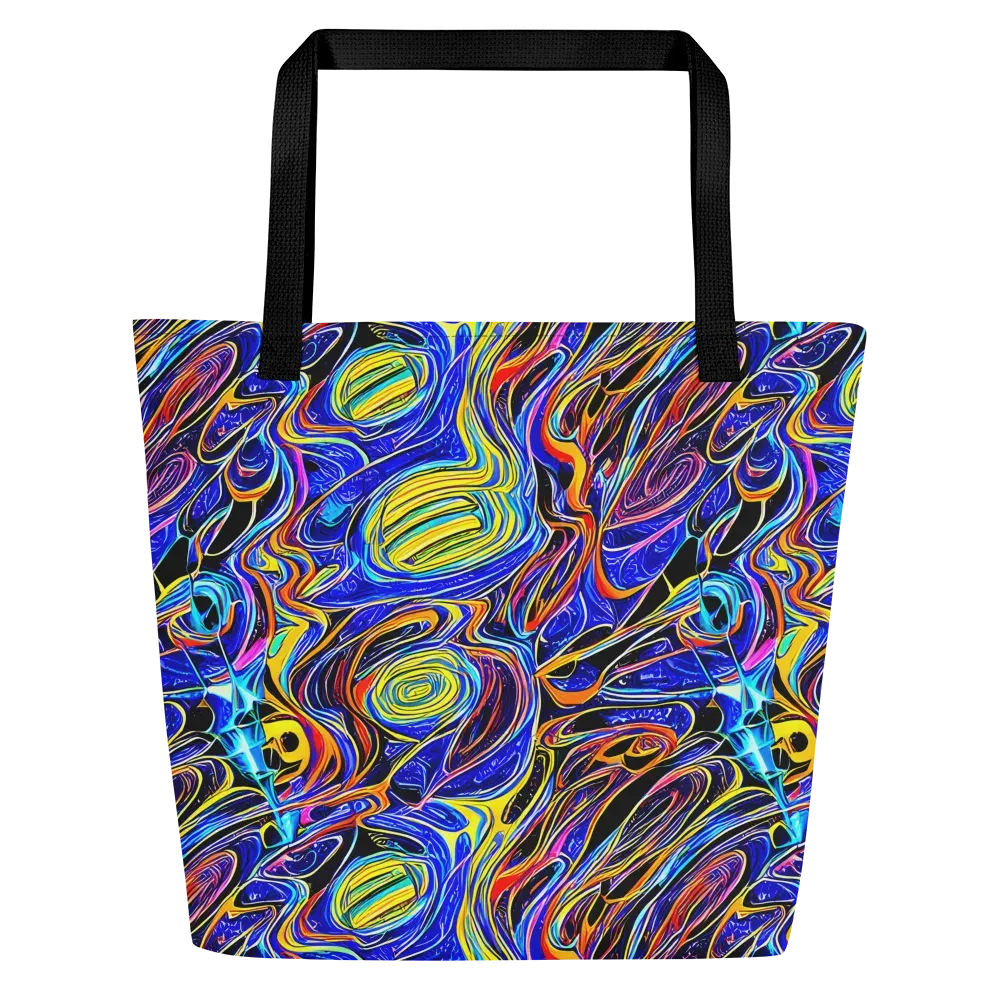 Sonic Saffron on Large Tote Bag W/ Pocket — Front