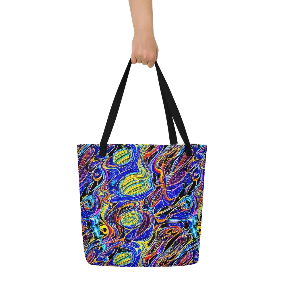 Sonic Saffron on Large Tote Bag W/ Pocket — Front