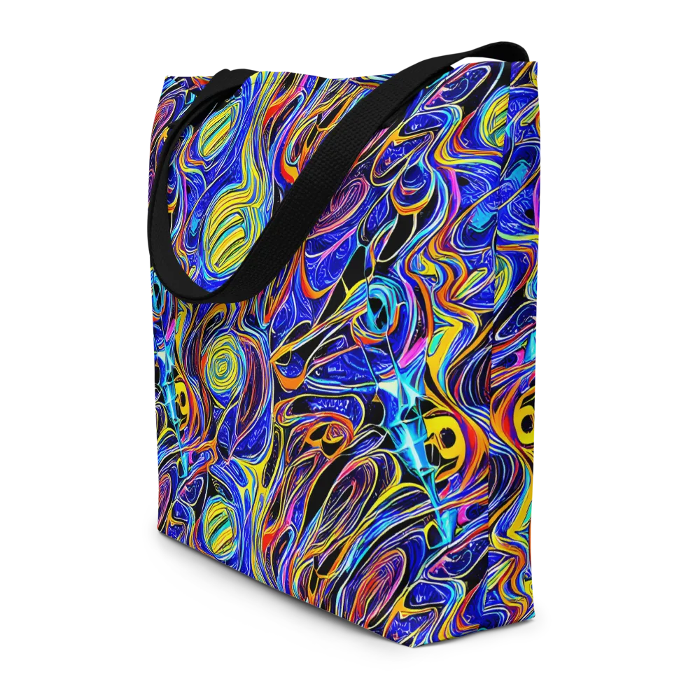 Sonic Saffron on Large Tote Bag W/ Pocket — Front