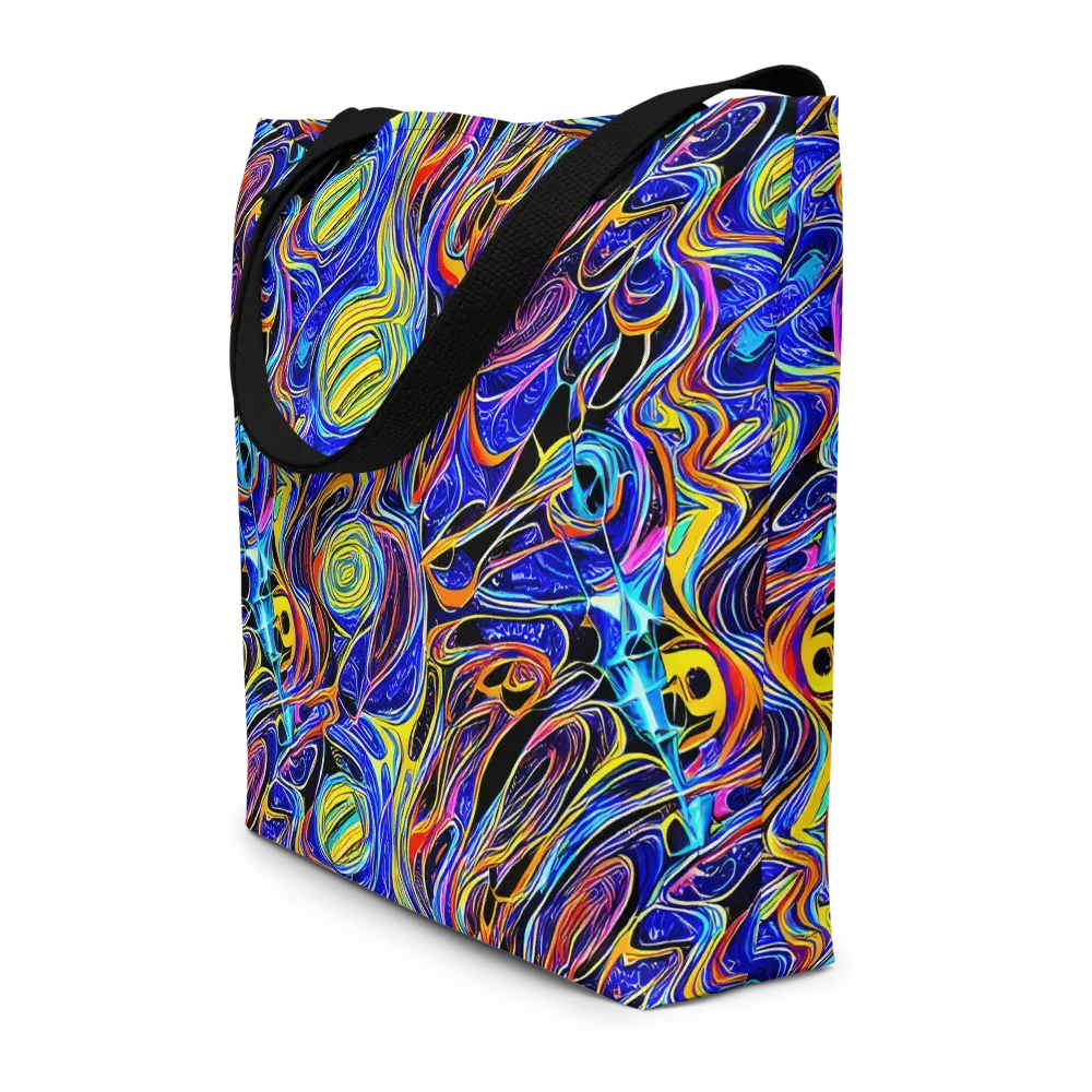 Sonic Saffron on Large Tote Bag W/ Pocket — Front