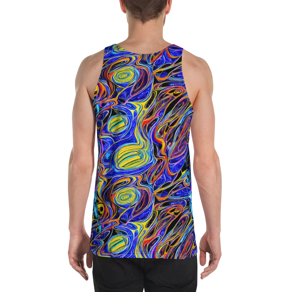 Sonic Saffron on Men's Tank Top — Back