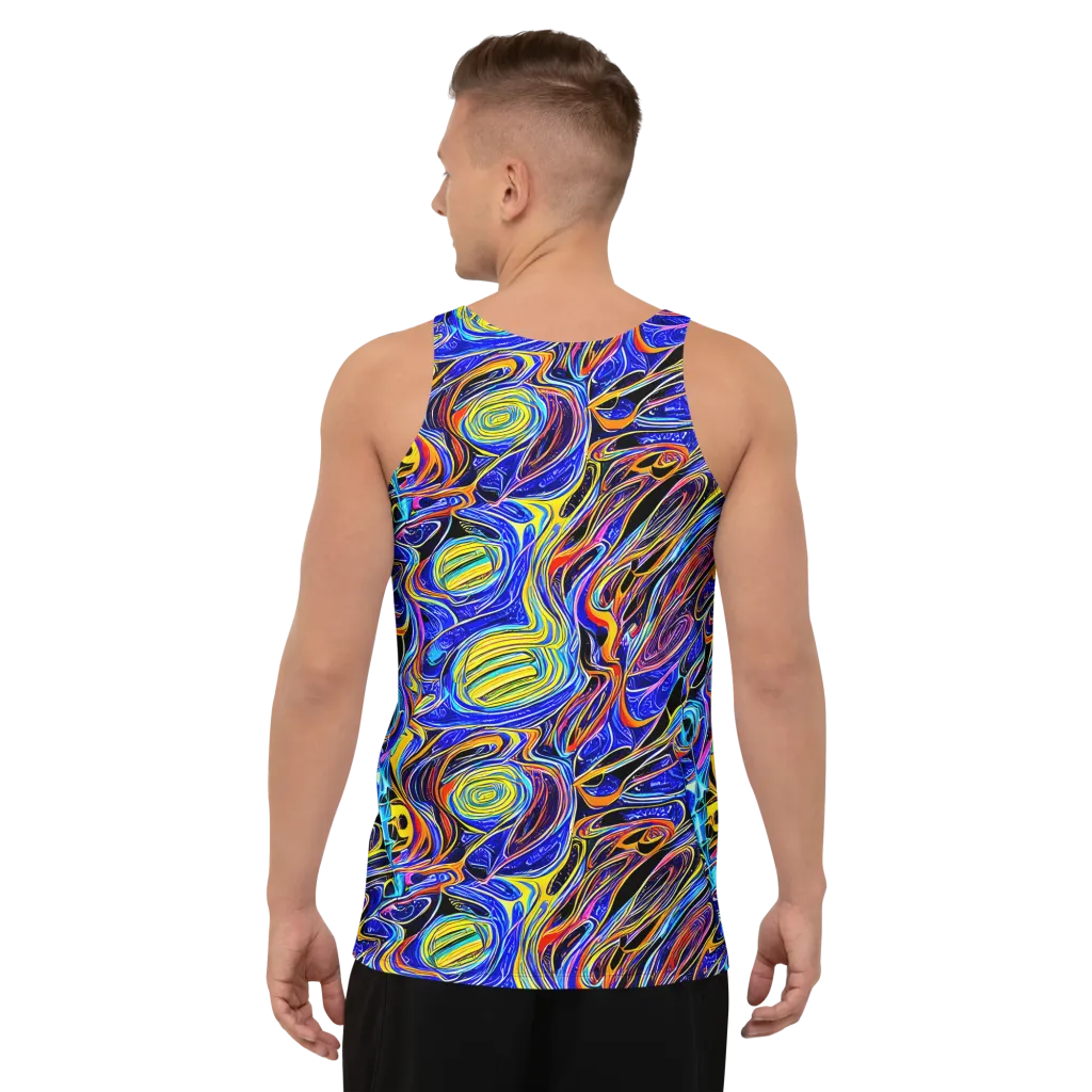 Sonic Saffron on Men's Tank Top — Back