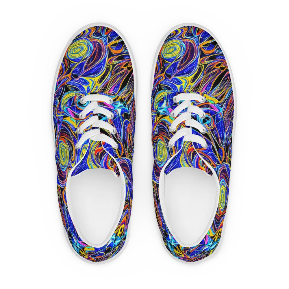 Sonic Saffron on Men's Lace-Up Canvas Shoes — Front