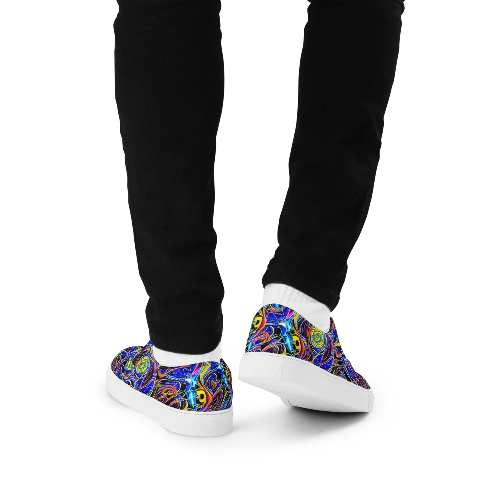 Sonic Saffron on Men's Lace-Up Canvas Shoes — Back