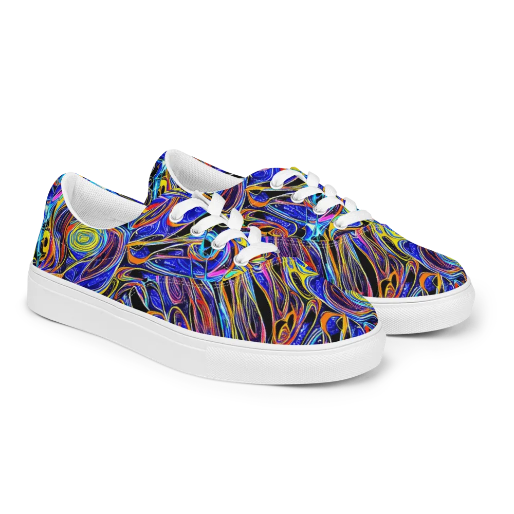 Sonic Saffron on Men's Lace-Up Canvas Shoes — Right Front