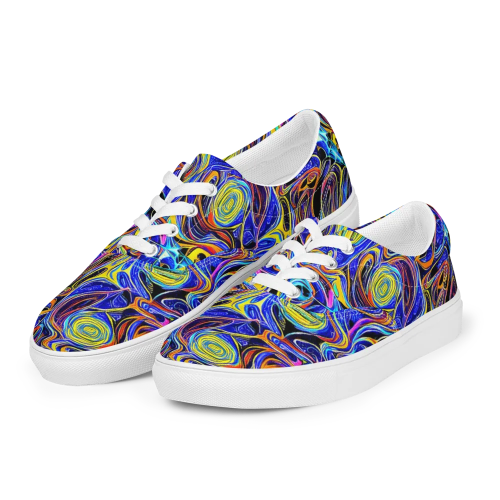 Sonic Saffron on Men's Lace-Up Canvas Shoes — Left Front